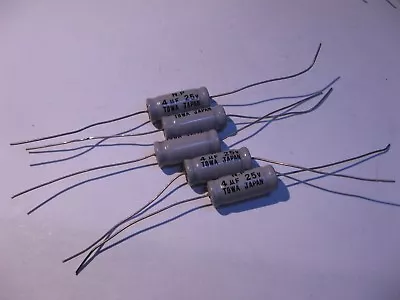 Non-Polarized NP Electrolytic Capacitor 4uF 25V Towa Japan Crossover NOS Qty 5 • $5.99