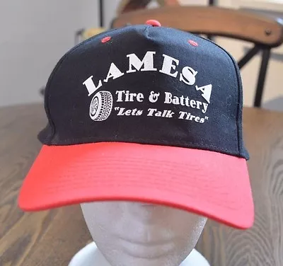 Pre-Owned La Mesa New Mexico ? Tire And Battery Baseball Cap Hat Blue Collar • $9.99