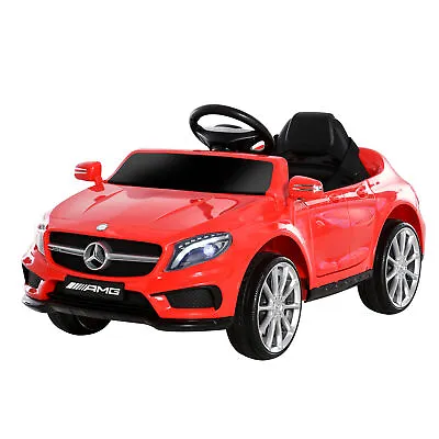 HOMCOM 6V Licensed Mercedes Benz Kids Ride On Car Remote Light Music 3-4Yrs Red • £94.95