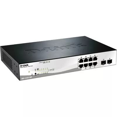 D-Link DGS-1210-10P 10-Port Gigabit Smart+ Switch W/ Fibre Uplinks & 8 PoE Ports • $167.99