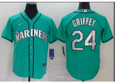 Ken Griffey Jr. #24 Seattle Mariner YOUTH Stitched Jersey Green • $35.49