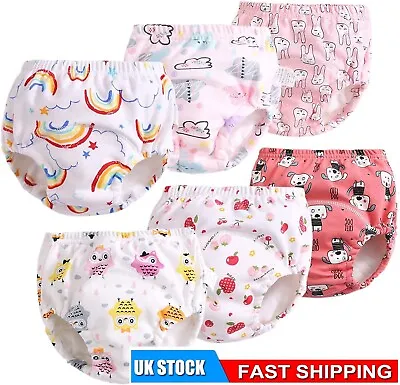 Baby Kids Waterproof Reusable Cotton Infant Potty Training Pants Nappy Children • £4.99
