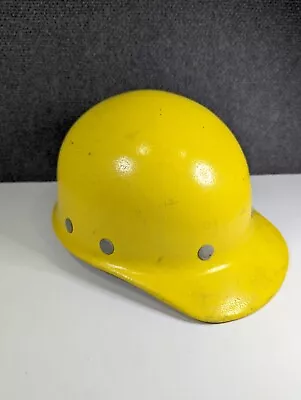 Vintage Yellow SuperGlas Safety Helmet Fiberglass Hard Hat FibreMetal Chester PA • $21.98