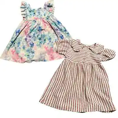 Zara Toddler Girls Dress Bundle Watercolor And Red And Cream 2-3yrs/3-4yrs • $30