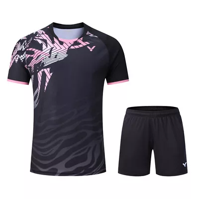 VICTOR Adult Kid Sports Suit Tennis Table Badminton Clothes Set T Shirts+shorts • $32