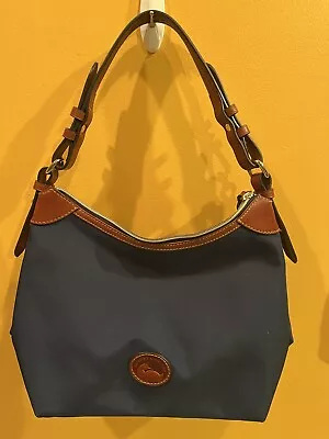 Dooney & Bourke Nylon Navy Blue Erica Hobo Shoulder Bag • $85