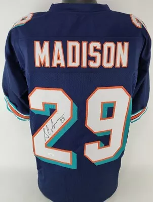 Sam Madison Signed Miami Dolphins Custom Football Jersey W/ COA • $83.40