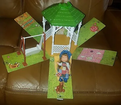 Holly Hobbie Gazebo Picnic Playset Knickerbocker 1976 With Holly Hobbie Doll • $39.95