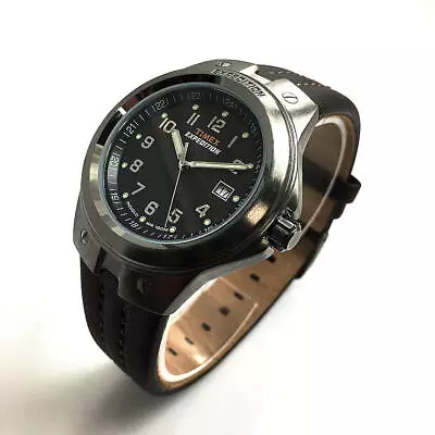 Men's Timex Expedition Metal Tech Brown Leather Watch T49631 • $48.36