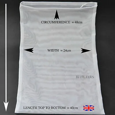 HOME BREWING BEER-WINE MAKING -300 MICRON-CORDED FILTER BAG  24 X 40cm  £5.75 FP • £5.75