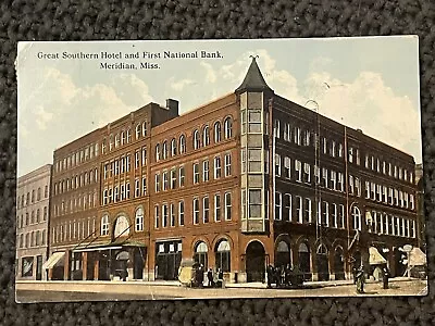 GREAT SOUTHERN HOTEL MERIDIAN MISSISSIPPI MS Vintage Postcard LAUDERDALE COUNTY • $9.99