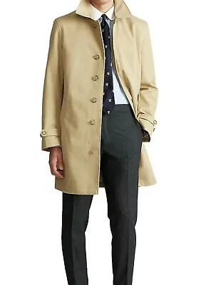 Polo Ralph Lauren Tan Cotton Gabardine Trench Coat Men's Size Large ~ $498 MSRP  • $229