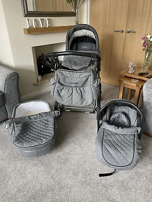 BabyStyle Prestige  Grey Pram Bundle  Car Seat  • £350