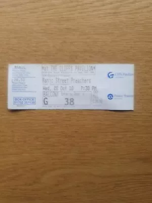 Manic Street Preachers Used Concert Ticket Stub • £0.99