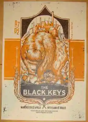 The Black Keys Poster 2/7/2012 Manchester UK  Signed & Numbered #63/75 A/E • $150