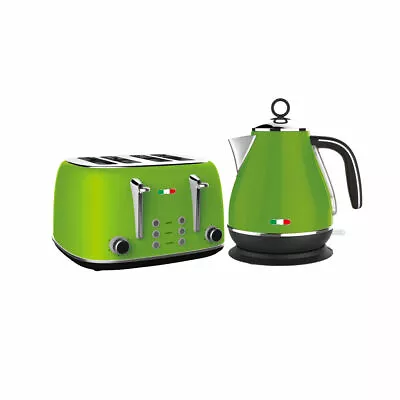 Vintage Electric Kettle And Toaster SET Combo Deal Stainless Green Not Delonghi  • $149.99