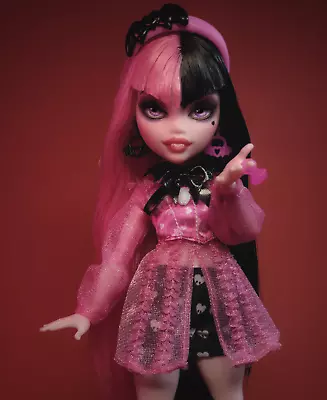 ☠ OOAK Custom Monster High Doll Repaint Draculaura Ever After Vampire Goth Bjd ☠ • $120