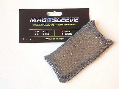 INSIDE MEDIUM-sized  MAG SLEEVE Magnet Scraper Cover ACRYLIC Or GLASS Aquarium • $15.24