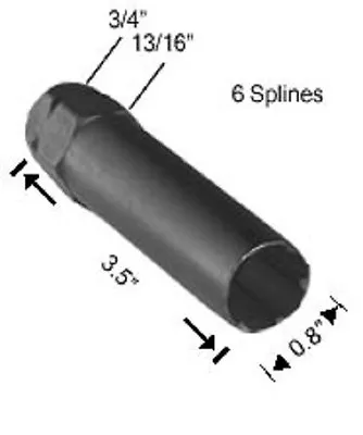 6 SPLINE LUG NUT TUNER KEY FOR CARS Part # AP-SDK 7301 • $7.75