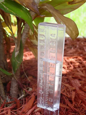 Water Rain Gauge Clear Plastic Weather Garden Accurate Temperature Temp Station • $9.99