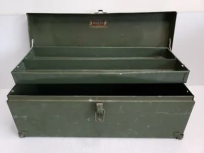 Vintage Kennedy Kits Tool Box Bighorn Line Green 19x7x7 USA • $69.99