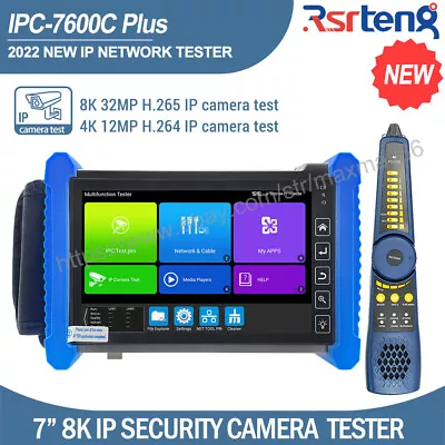 Rsrteng 8K 7in Security Camera Tester 4K CCTV Camera Monitor Network Test POE • $307.59