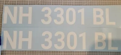 Custom Boat Registration Numbers Letters Decal 3  X 19  Sold As Set Left&right • $11.18