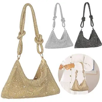 Women Ladies Evening Clutch Shoulder Bag Sequin Handbag For Disco Wedding Party • £13.99