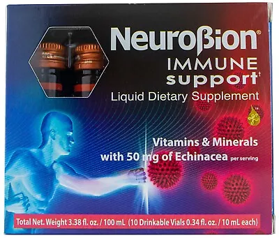 NEUROBION IMMUNE SUPPORT VITAMINS 10 Drinkable Vials     Exp. 05/2025 • $21.99