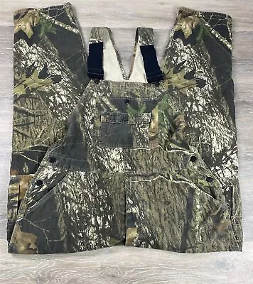 Field Staff Mossy Oak Overalls Size 36 Waist  Camoflouge Camo Bibs Unlined Deer • $29.99