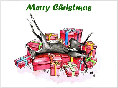 £15.49 • Buy Greyhound Lurcher Whippet Dog Italian Xmas Christmas Cards - Various Pack Sizes