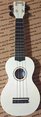 Mahalo U-30WT Colorful Soprano Ukulele WHITE 4-string VG Free Shpg  • $47.95