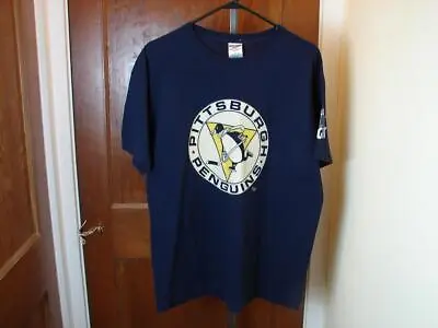 Jerzees Labatt Blue Light Pittsburgh Penguins Blue T Shirt Size XL • $9.95