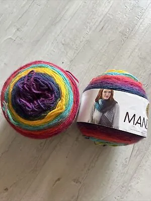 Lot Of 2 Lion Brand Mandala 100% Acrylic Multi-Color Yarn- Wizard Weight 3 • $12