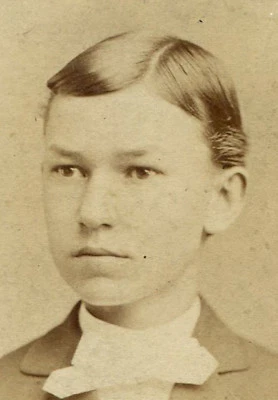 $24.87 • Buy Young Boy, Sleepy Eyed, White Bow Tie. Cdv. Richmond, Va.