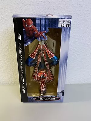 SPIDERMAN 3 Christmas Ornament Marvel 2007 Used In Box Upside Down Spidey Movie • $12.50