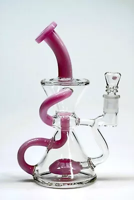 8.5  Milky Pink Klein Vortex Recycler Tobacco Water Pipe Hookah Bubbler Bong • $59.99