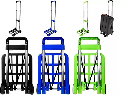 Folding Collapsible Luggage Suitcase Carrier Trolley Camping Travel Trolly 15KG • £14.90