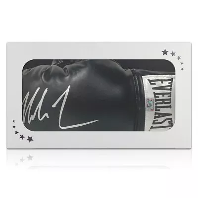 Mike Tyson Signed Black Boxing Glove. Gift Box • £224.99