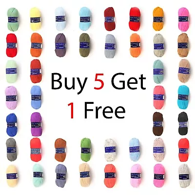 £1.44 • Buy Woolcraft NEW FASHION DK Knitting Yarn / Wool - 100g Double Knit Ball -78 Shades