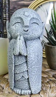 Japanese Buddha Happy Jizo Monk With Hands Clasped In Prayer Mini Statue 4.5 H • $16.99