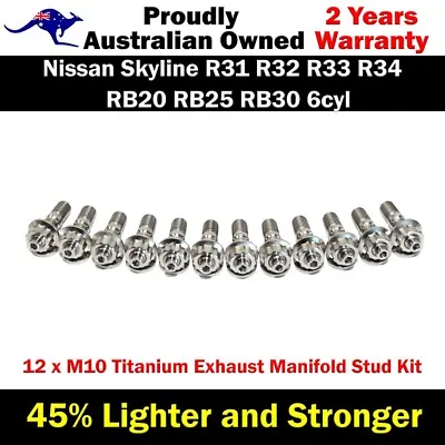 Titanium Exhaust Manifold Studs For Nissan Skyline R32 R33 R34 RB20/RB25/RB30 • $168