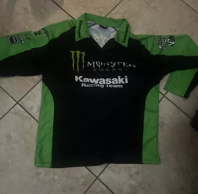 TEAM KAWASAKI PIT CREW SHIRT - Long Sleeve. VERY RARE* Medium • $74