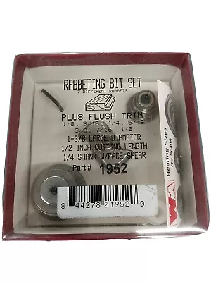 Whiteside #1952 Multi-rabbet Bit Set - 1/4  Sh X 1/2  Cl X 1-3/8  Ld • $73.79