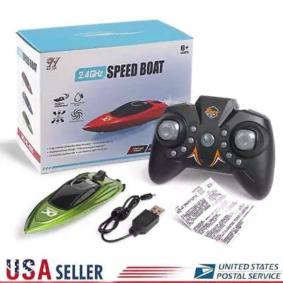 RC Boat Anti-collision Waterproof 2.4G Remote Control High Speed Racing Boat • $17.99