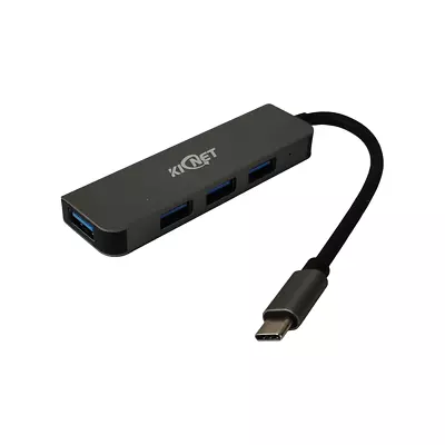 $9.99 • Buy 4 IN 1 USB Type C Hub Ultra Slim Aluminium 4 Port USB3.0/2.0 Hub Gray