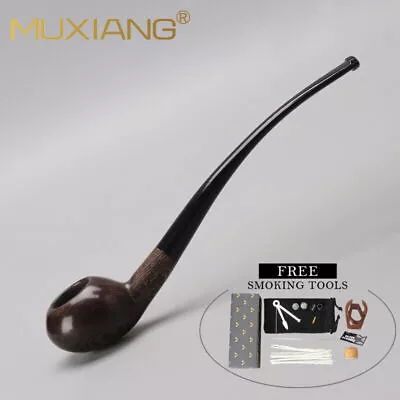 Handmade Wooden Pipe Tobacco Smoking Pipes Gandalf Churchwarden Long Stem W Tool • £15.59