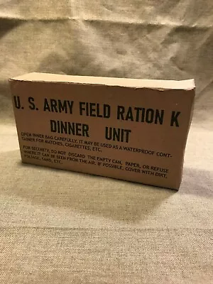 WWII US ArmyUSMC K-Ration Early War Dinner Box* • $9.99