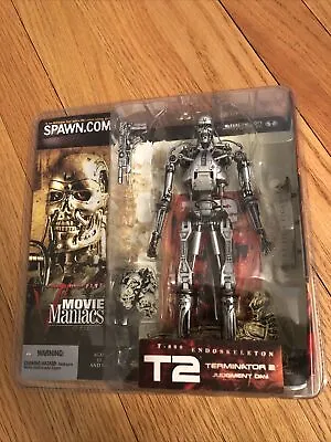 2002 Mcfarlane Movie Maniacs Series 5 T-800 Endoskeleton Figure Terminator 2 T2 • $45