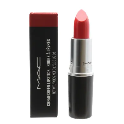 MAC Lipstick Cremesheen 233 Sweet Sakura Red Lip Stick Semi Gloss Long Wear • £19